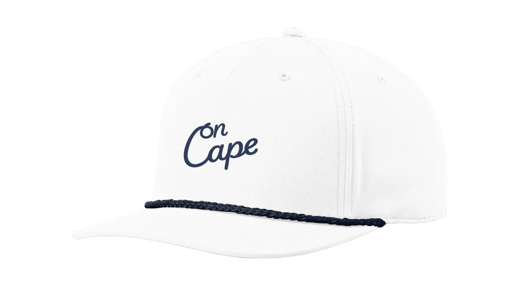 Cursive Rope Hat White