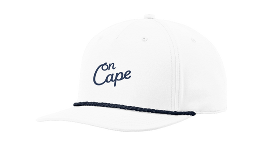 Cursive Rope Hat White