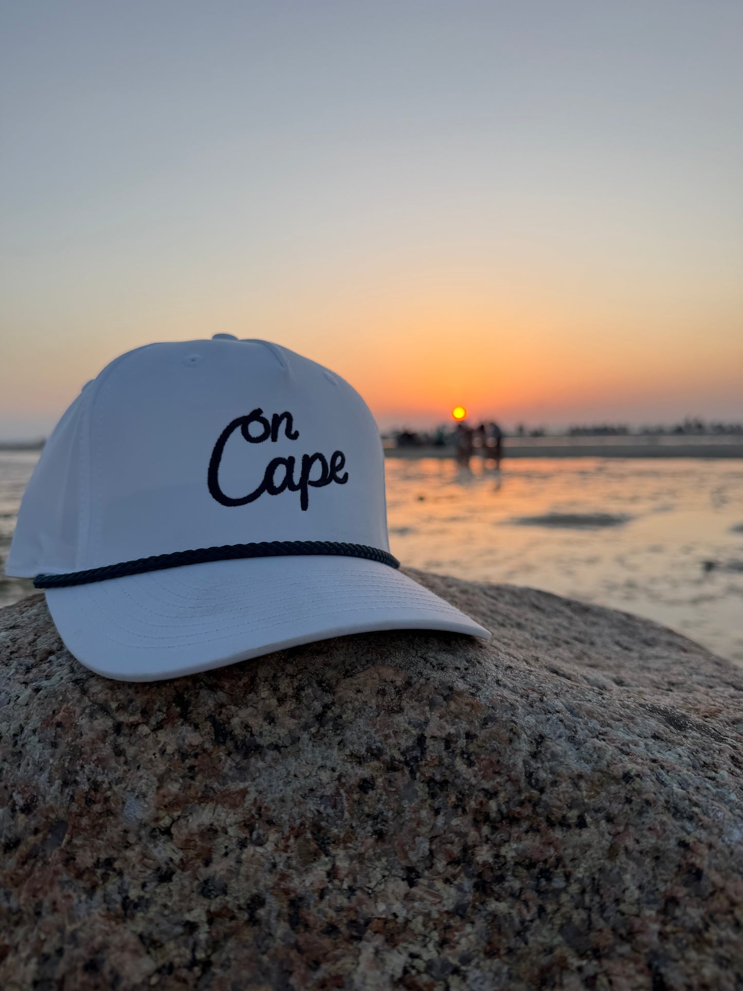 Cursive Rope Hat White