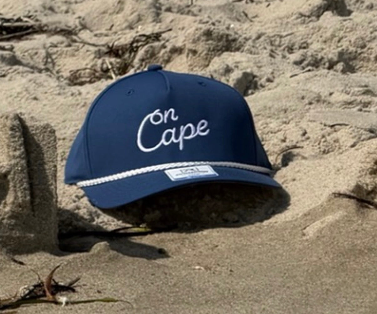 Cursive Rope Hat Blue